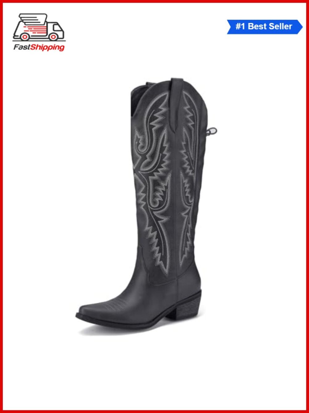Rhinestone Ankle Cowboy Boots Embroidered Short Cowgirl Boots Low Heel Side